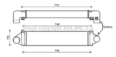 AVA QUALITY COOLING tarpinis suslėgto oro aušintuvas, kompresorius AU4219